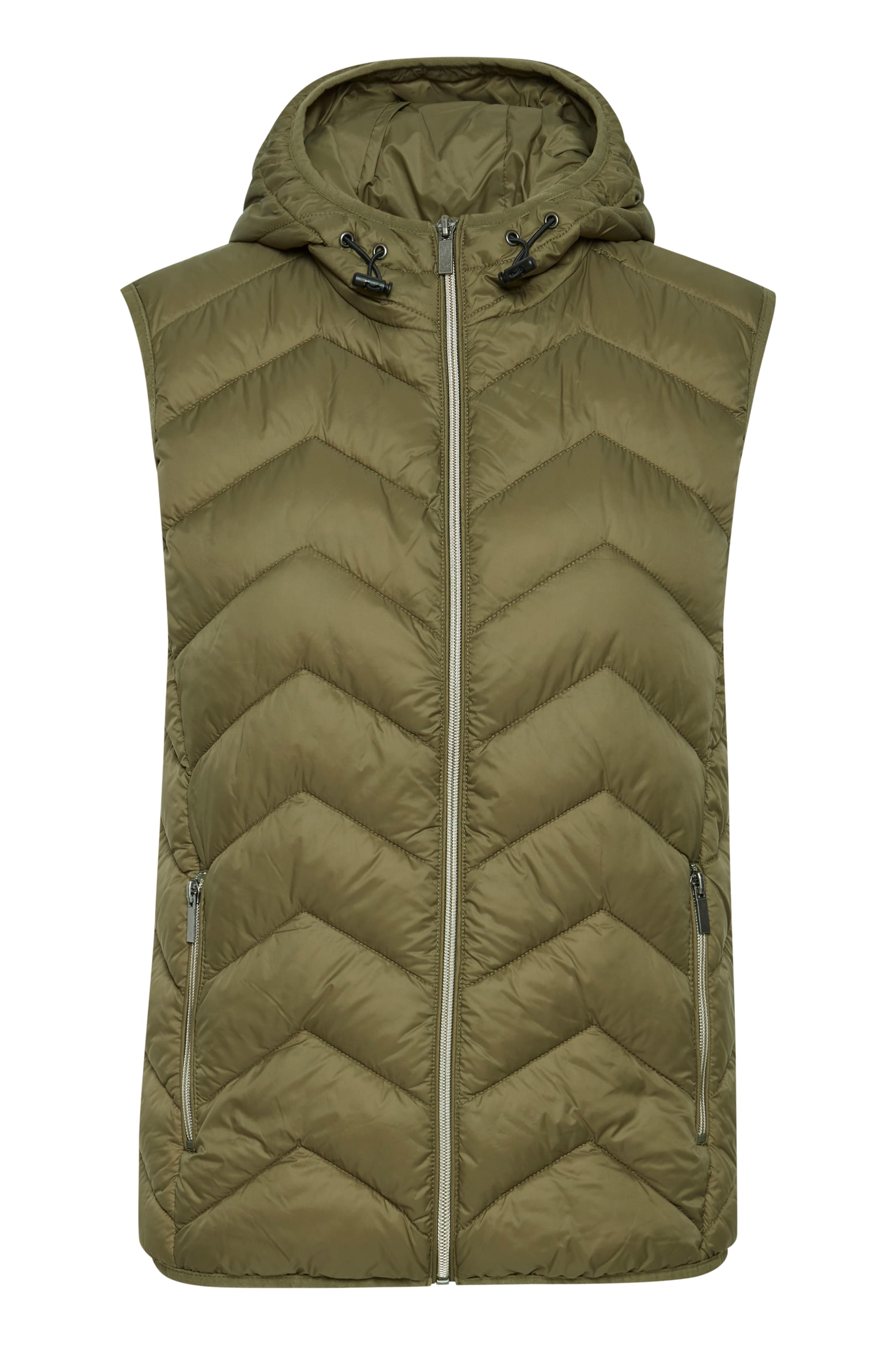 Fransa Bodywarmer 'BAPADDING 6' in Groen: voorkant
