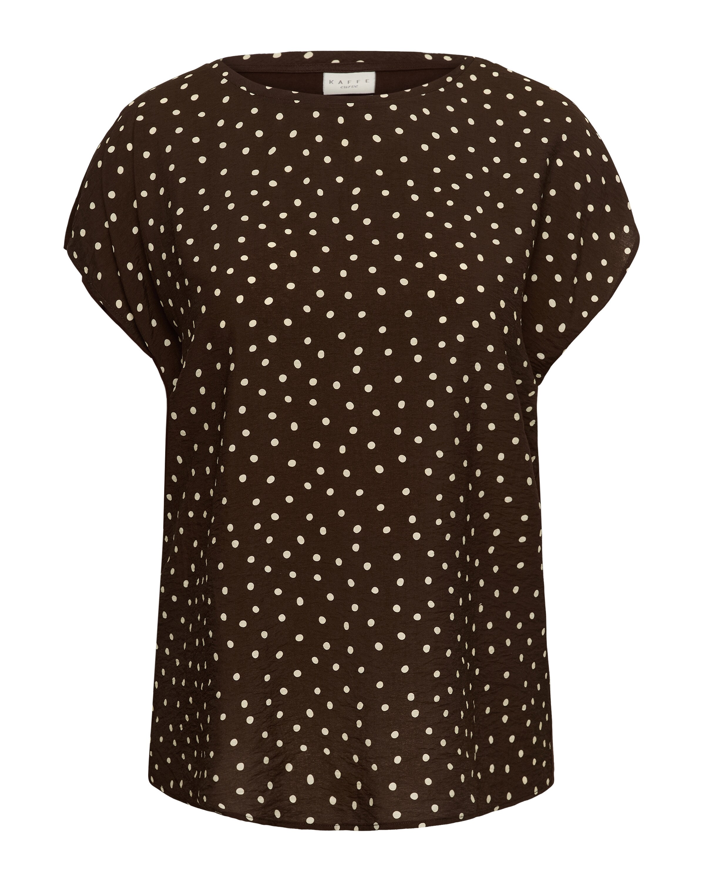 KAFFE CURVE Bluse in Braun: Vorderseite
