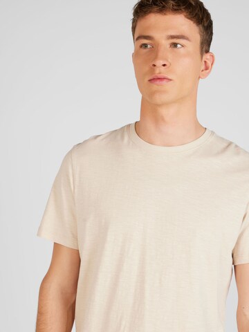 SELECTED HOMME T-Shirt 'ASPEN' in Beige