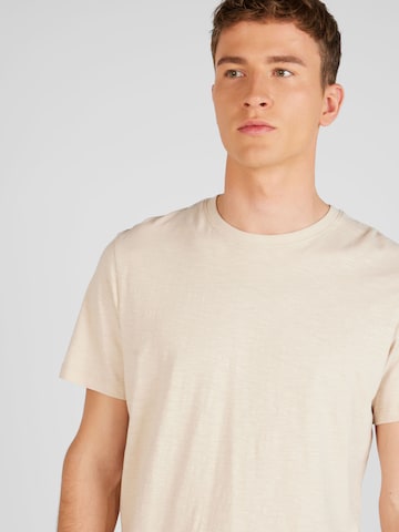 T-Shirt 'ASPEN' SELECTED HOMME en beige