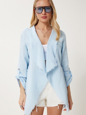 Happiness İstanbul Καλοκαιρινό μπουφάν σε μπλε: μπροστά