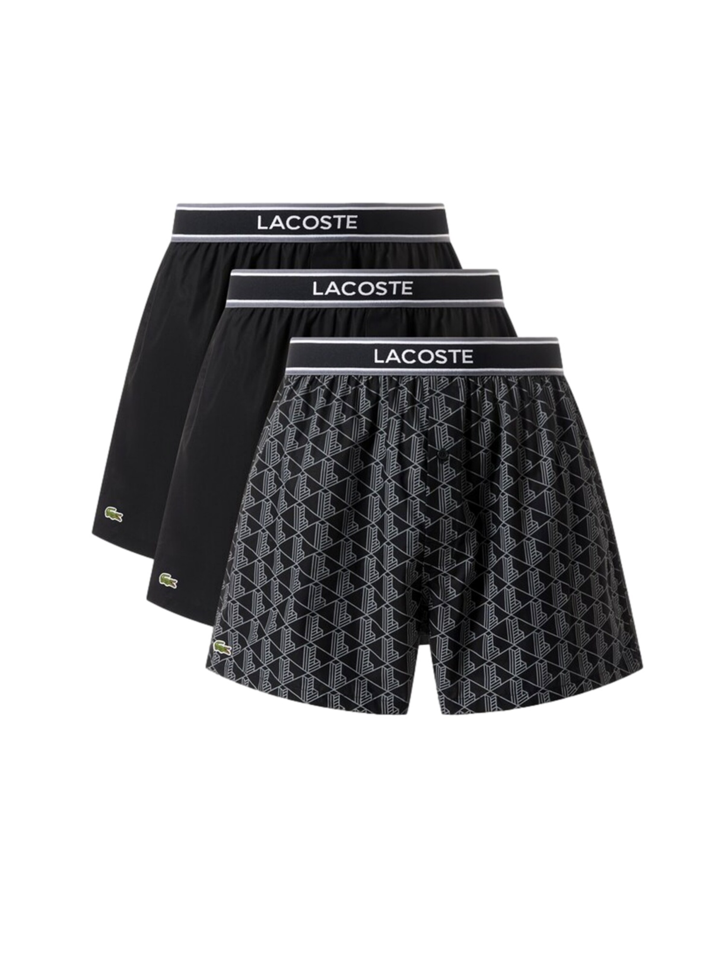 LACOSTE Boxer shorts in Black: front