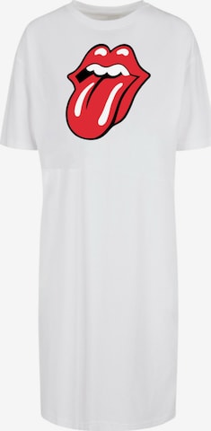 F4NT4STIC Jurk 'The Rolling Stones Zunge' in Wit: voorkant