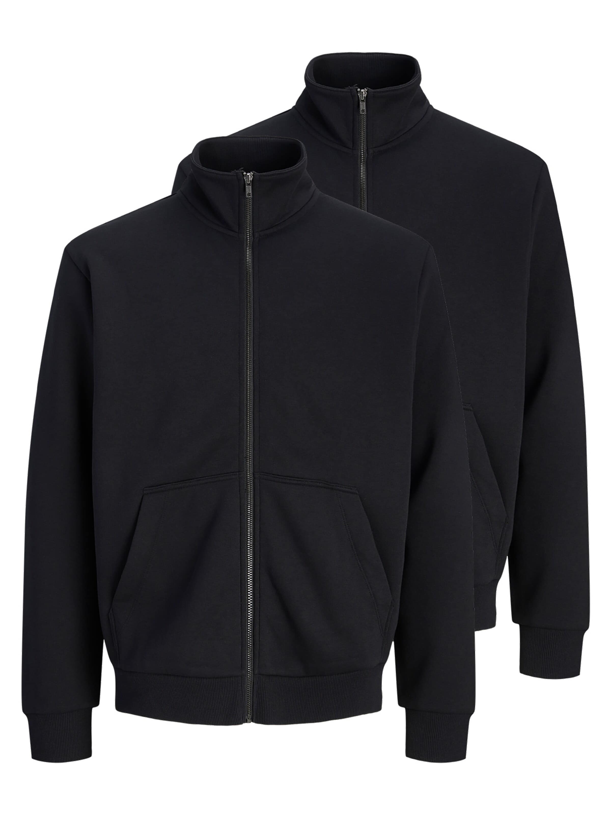 JACK & JONES Sweatjacke 'Bradley'‌‌‌ in Schwarz: Vorderseite