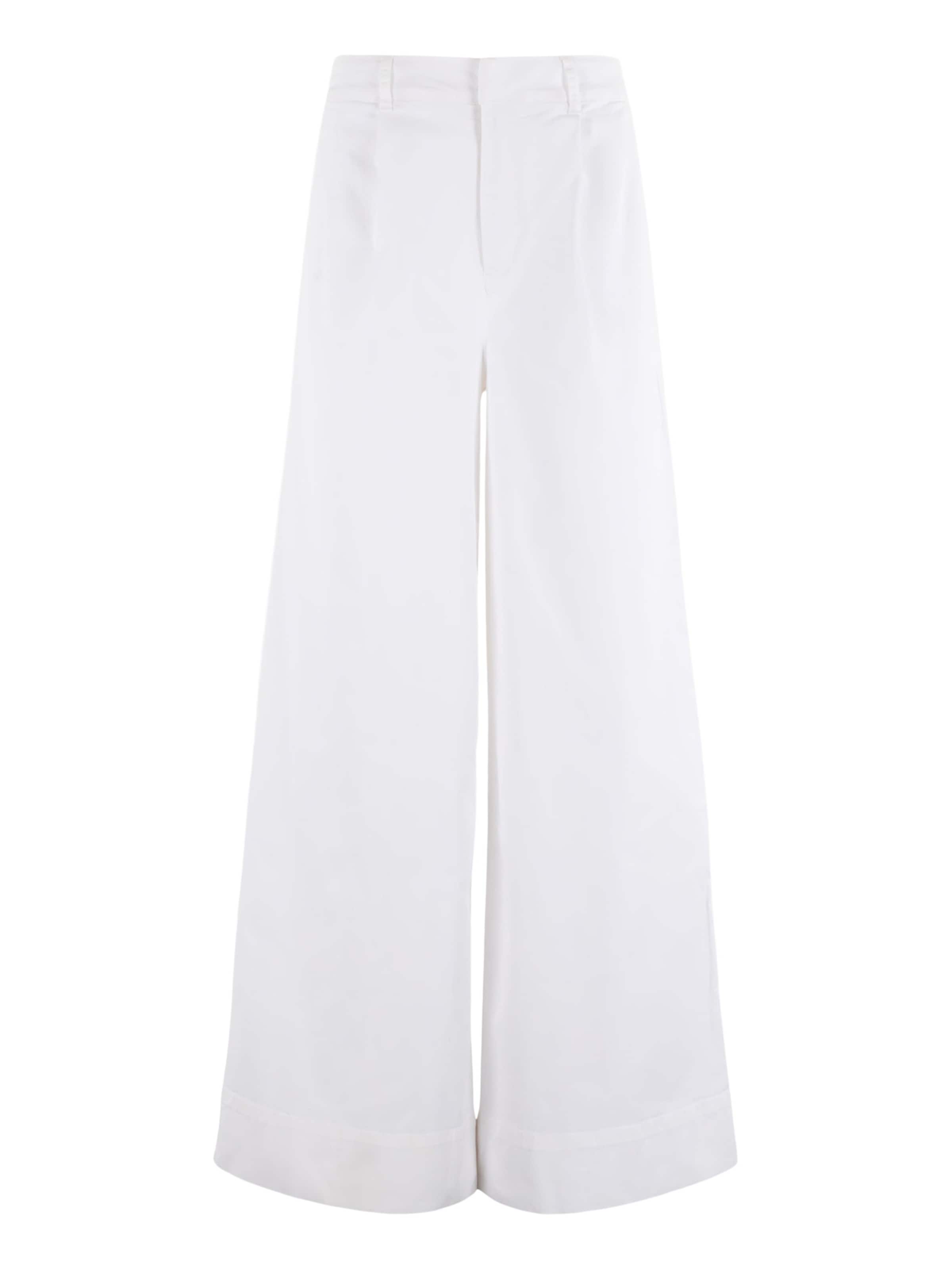 MSCW Wide Leg Hose 'Grazy'‌‌‌‌‌‌‌‌ in Weiß: Vorderseite