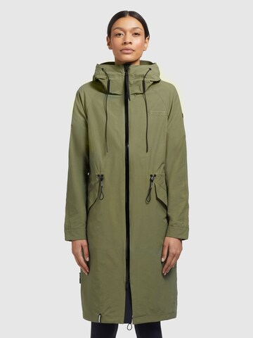 khujo Between-Seasons Coat 'Marnia 2' in Green: front