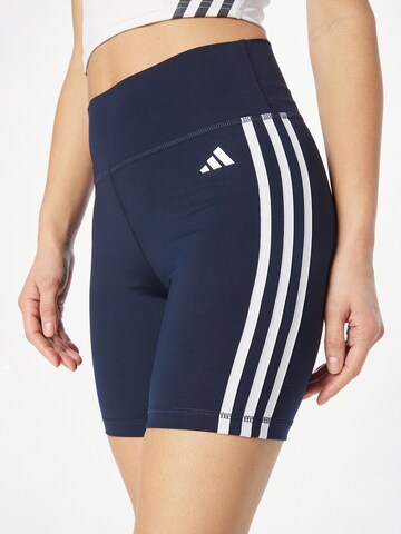 ADIDAS PERFORMANCE Skinny Workout Pants 'Essentials' in Blue