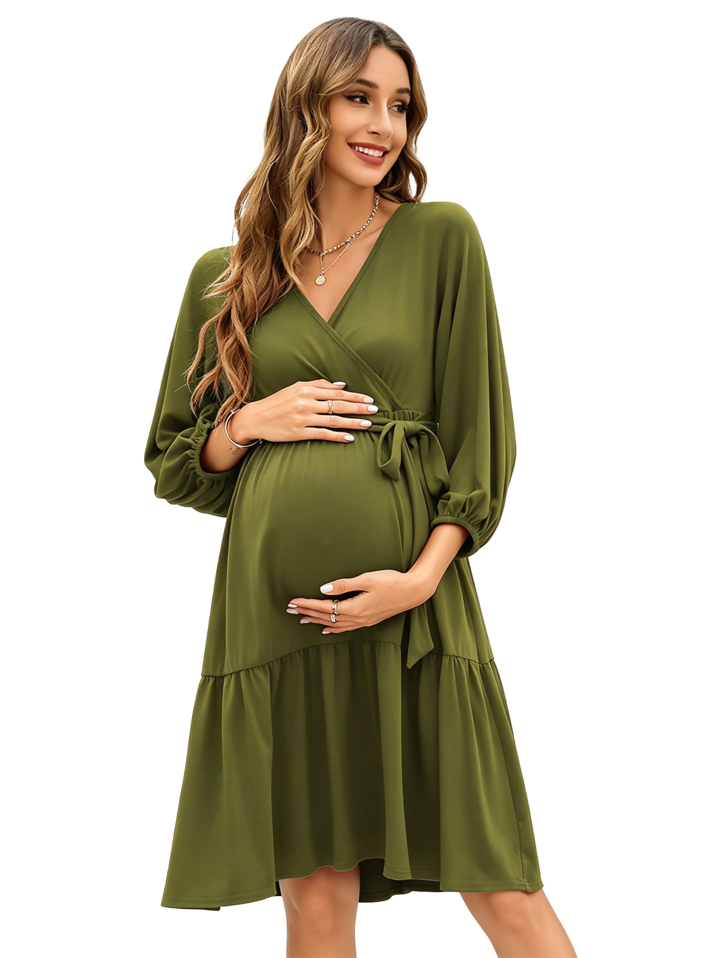 KoJooin Dress in Green: front