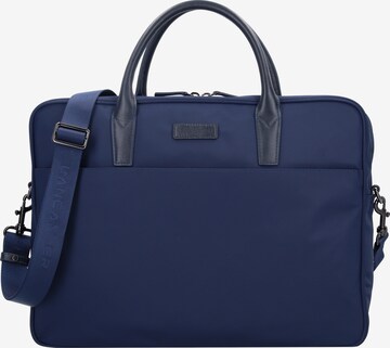 LANCASTER Document Bag in Blue: front