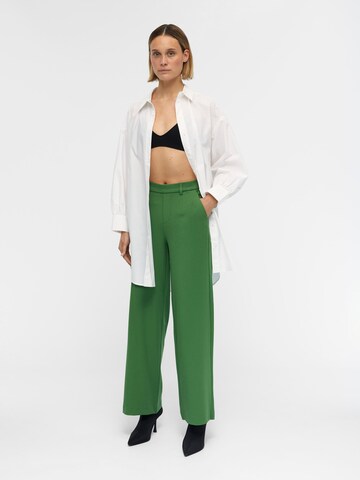 OBJECT Wide leg Pants 'LISA' in Green