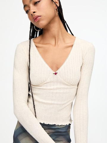 Pull&Bear Tričko - Béžová