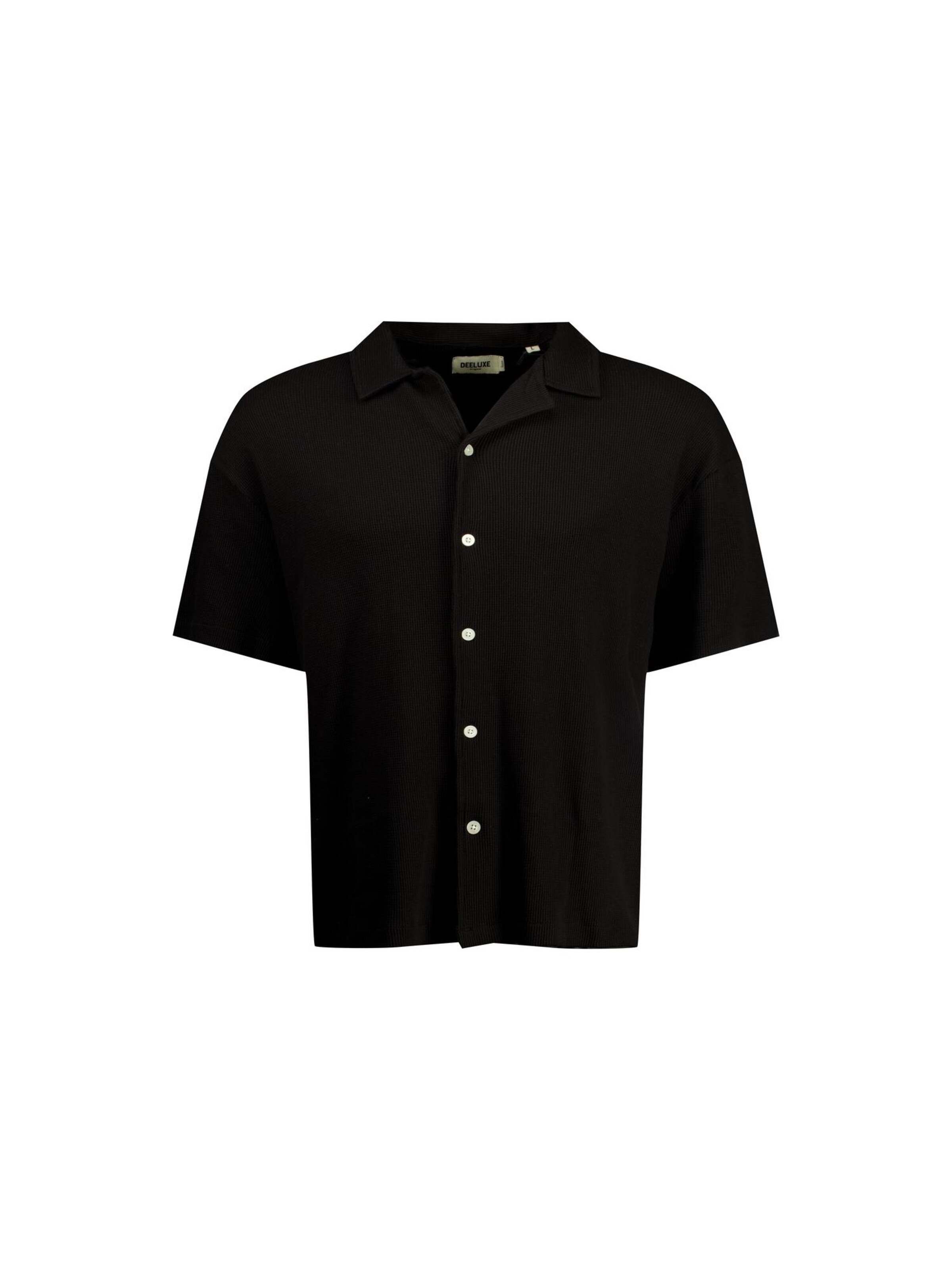 Deeluxe Regular Fit Hemd 'Turman' in Schwarz: Vorderseite