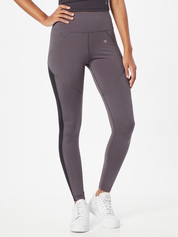 Skinny Pantalon de sport 'Norma' Hummel en gris : devant