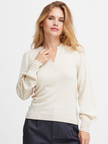 PULZ Jeans - Jersey 'Sara' en beige: frente