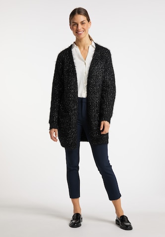 usha WHITE LABEL Knit Cardigan in Black