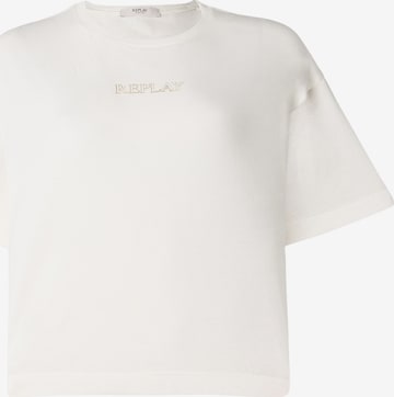 REPLAY Koszulka w kolorze biały: przód