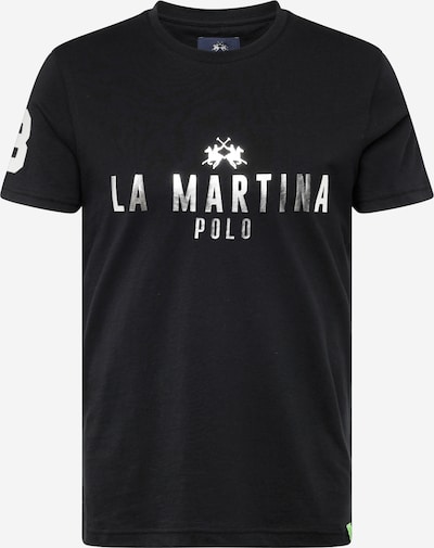 La Martina Koszulka w kolorze czarny / srebrnym, Podgląd produktu