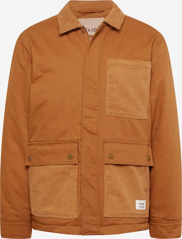 !Solid Between-Season Jacket 'Deke' in Brown: front