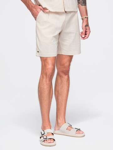 Ombre Regular Pants in Beige: front