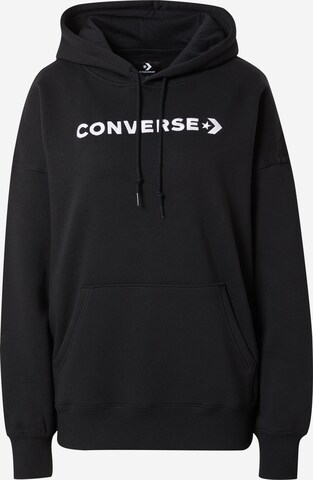 Sweat-shirt CONVERSE en noir : devant