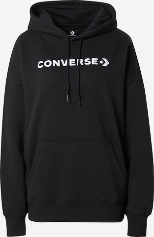 CONVERSE Sweatshirt in Zwart: voorkant