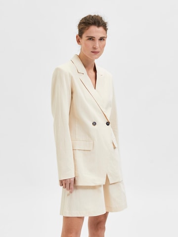 Blazer 'Malvina-Ida' SELECTED FEMME en beige : devant