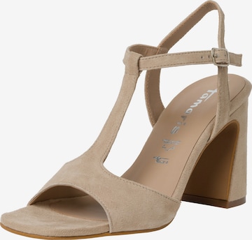 TAMARIS Sandalen met riem in Beige: voorkant