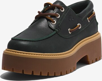 TIMBERLAND Lace-Up Shoes 'Stone Street 3 Eye Boat' in Green: front