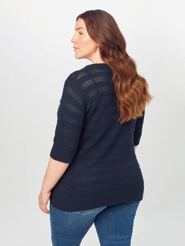 KAFFE CURVE Pullover 'Wini' in Blau