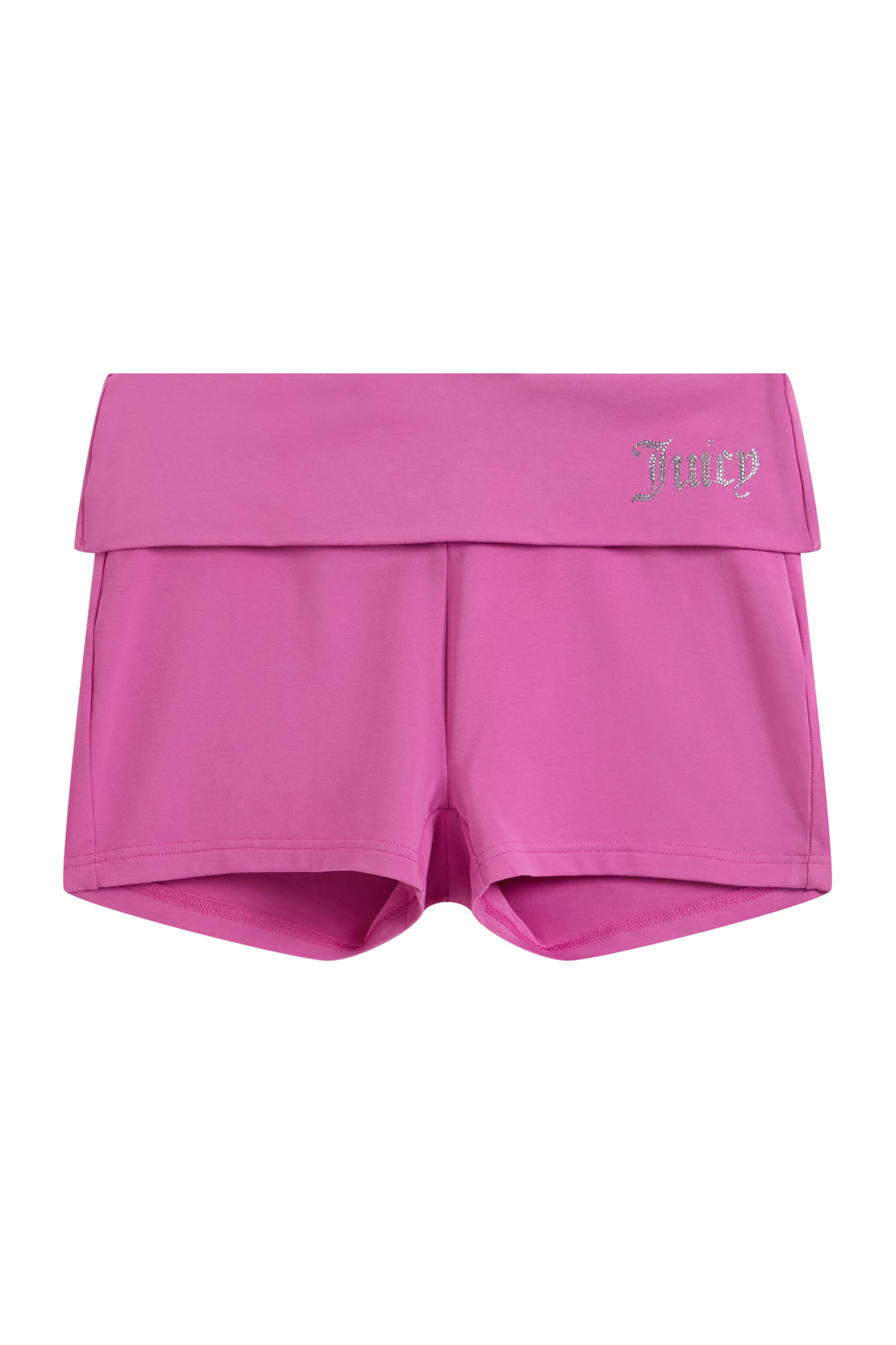 Juicy Couture Skinny Shorts 'Roll Down' in Pink: Vorderseite