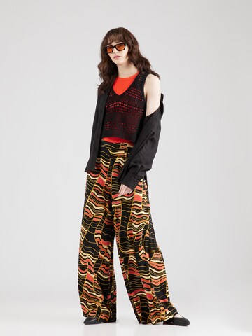 King Louie Wide leg Broek 'Wildly' in Zwart