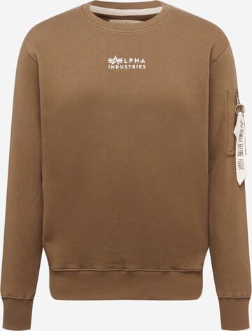 ALPHA INDUSTRIES Sweatshirt in Brown: front