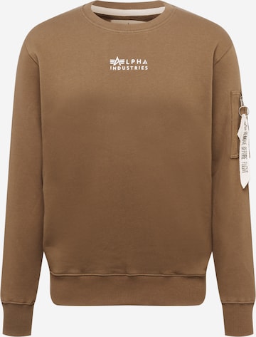 ALPHA INDUSTRIES Sweatshirt in Brown: front