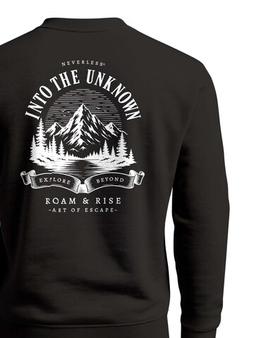 Neverless Sweatshirt 'Into the Unknown' in Black