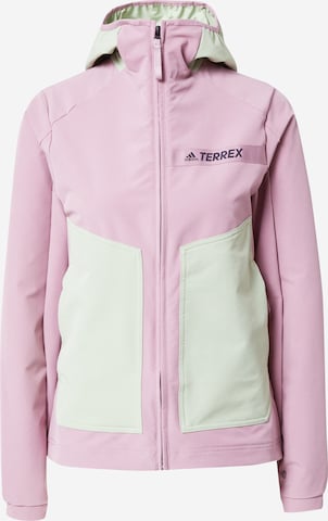 ADIDAS TERREX Outdoor Jacket in Purple: front