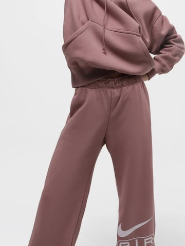 NIKE - regular Pantalón deportivo 'Nike Air Mid-Rise Fleece Jogger' en rosa
