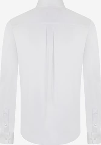 DENIM CULTURE Regular Fit Skjorte 'Barnaby ' i hvit