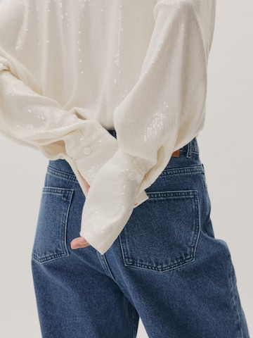 KAVAZI Shirt 'SEQUINS' in White