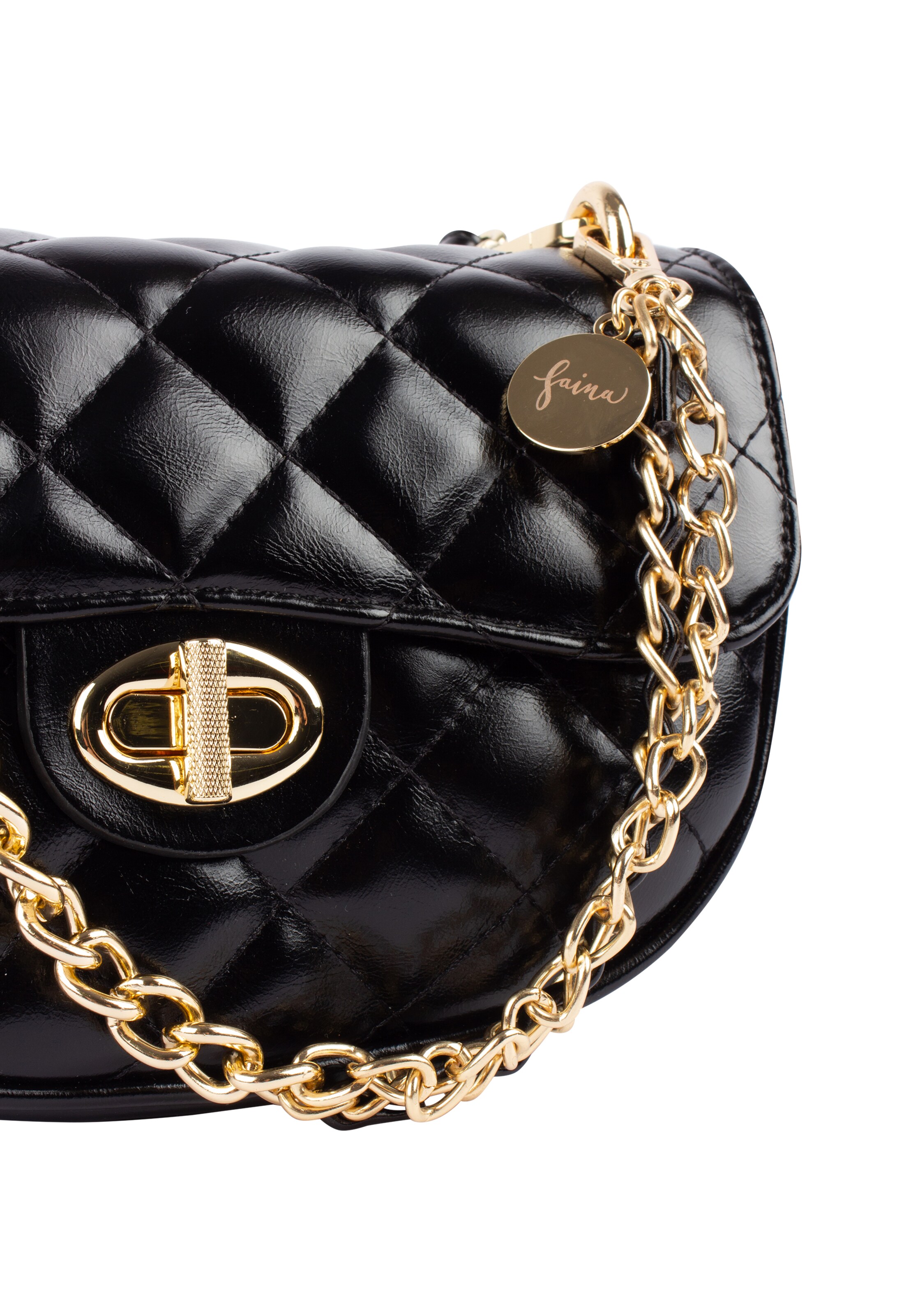 faina - Bolso de hombro en negro