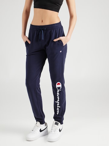 Champion Authentic Athletic Apparel Zúžený Kalhoty – modrá: přední strana