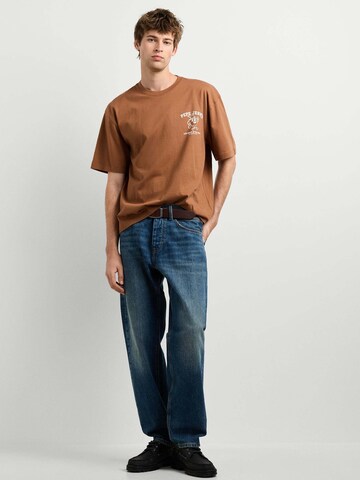 T-Shirt 'Coffeet' Pepe Jeans en marron : devant