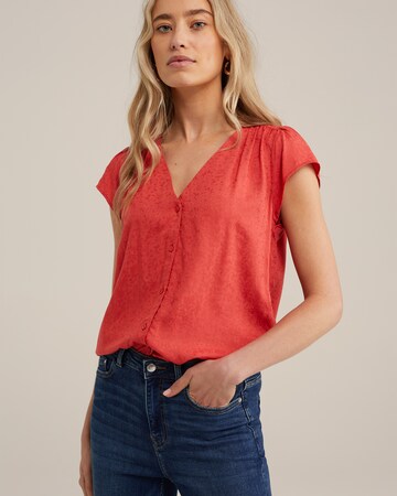 WE Fashion Blouse in Rood: voorkant