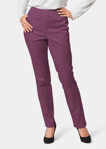 Coupe slim Pantalon 'Louisa' Goldner en violet : devant