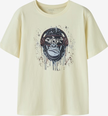 Tricou 'NKMVICTOR' de la NAME IT pe galben: față