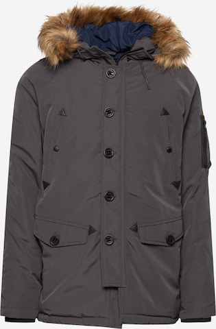 INDICODE JEANS Parka in Grau: front