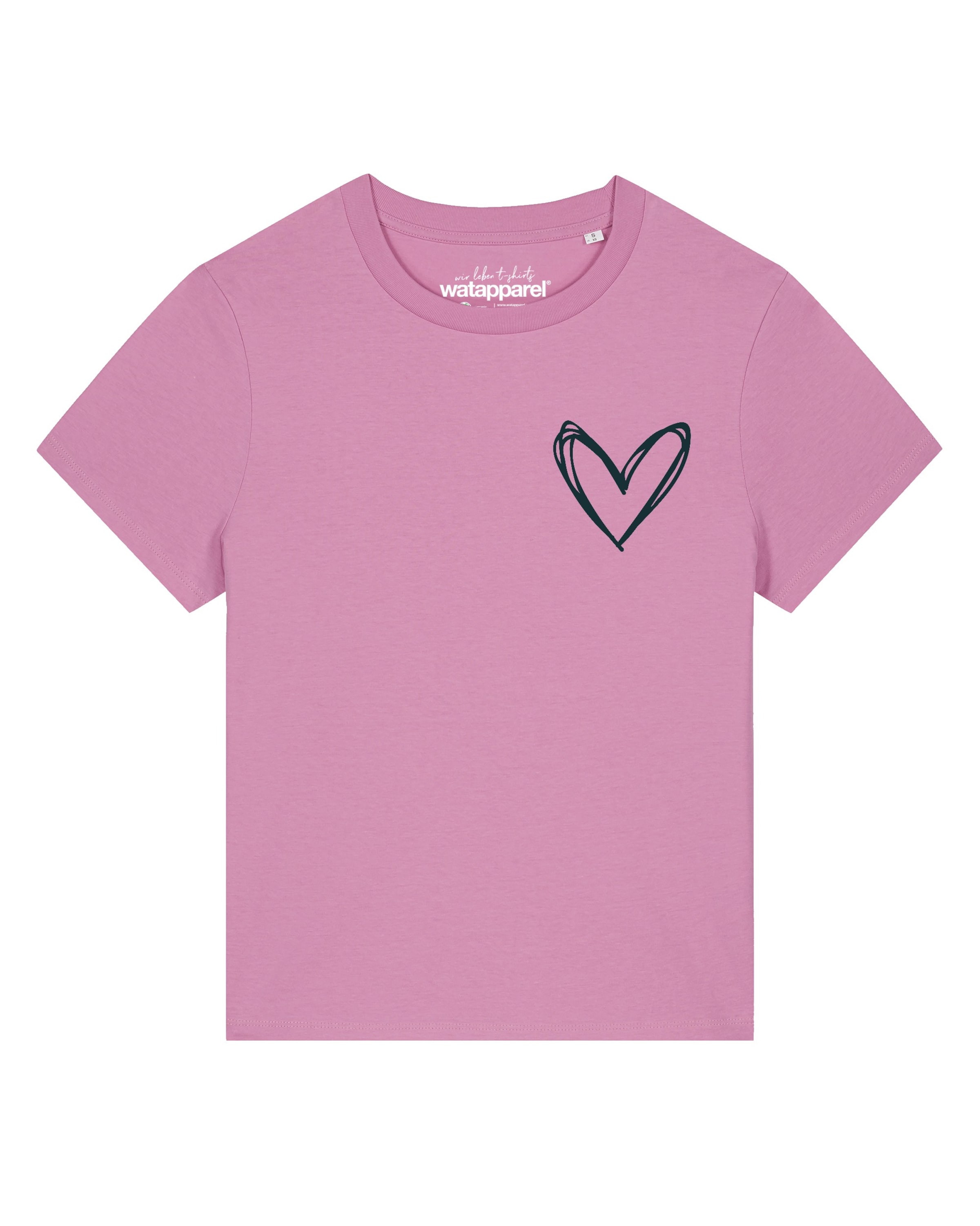 T-shirt 'Herzi' Watapparel en rose : devant