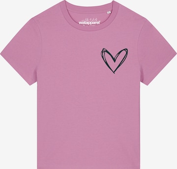T-shirt 'Herzi' Watapparel en rose : devant