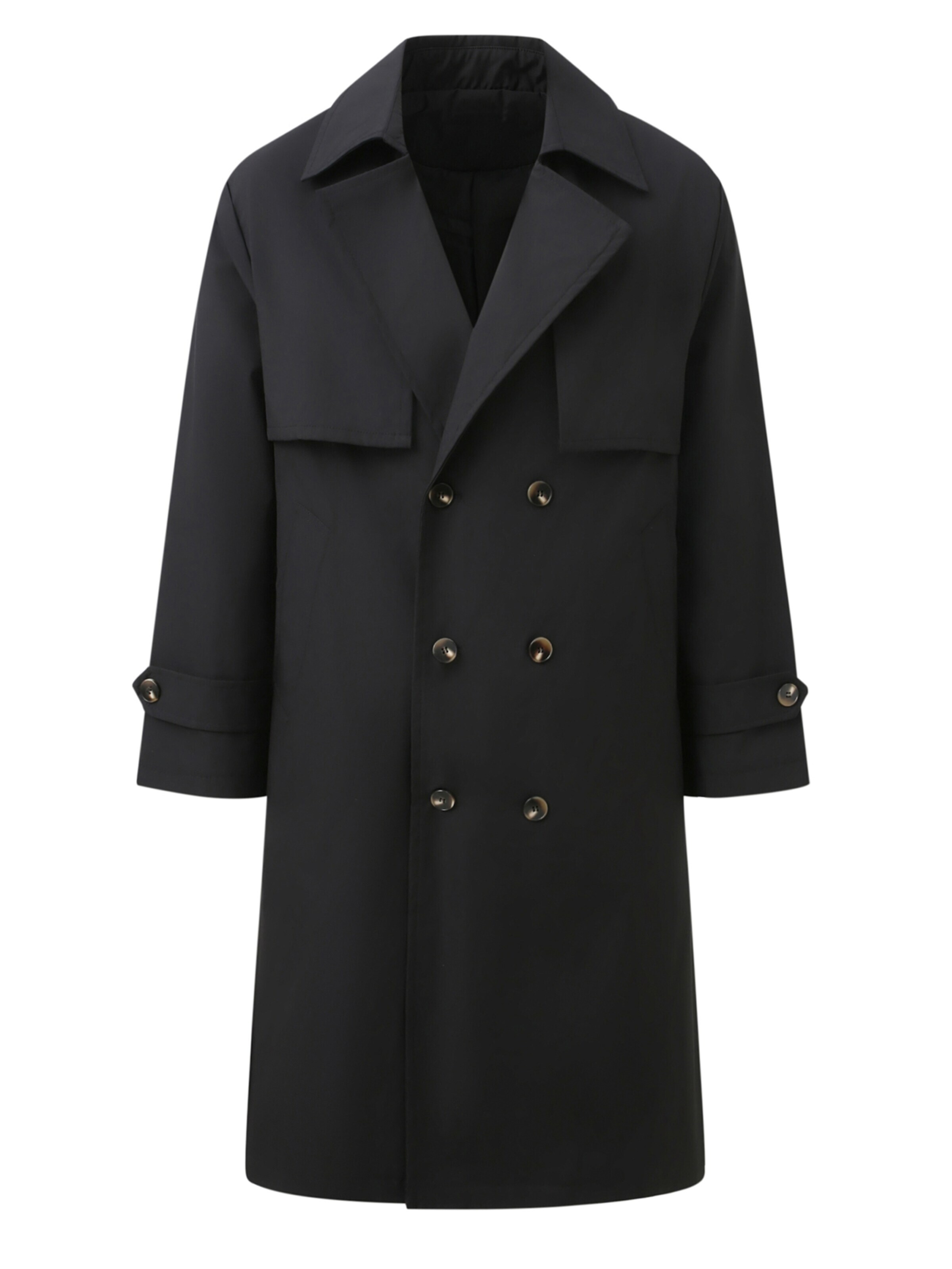 ALLTHEMEN Between-Seasons Coat 'Würde' in Black