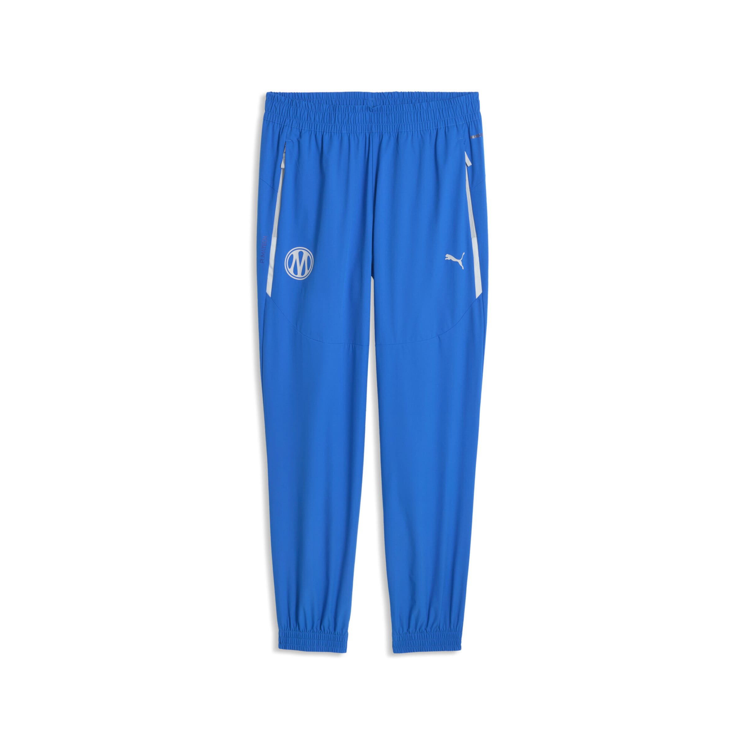 PUMA Tapered Sportbroek 'Olympique de Marseille Pumatech' in Blauw: voorkant