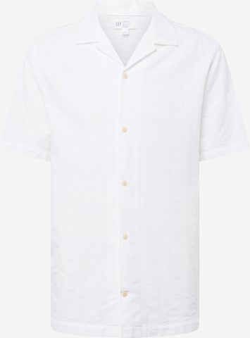 GAP Regularny krój Koszula 'DOBBY' w kolorze biały: przód